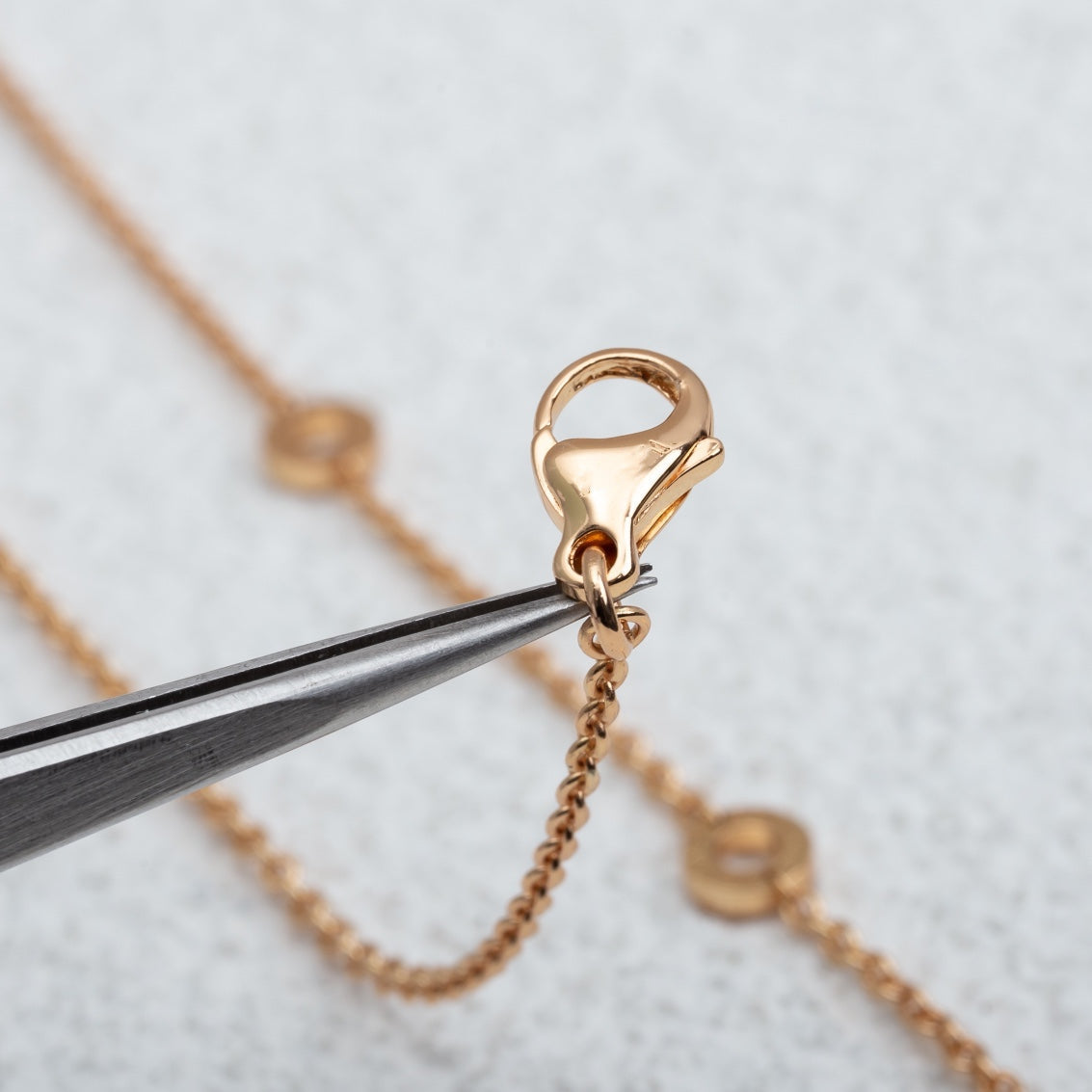[⭐Spark]PARENTESI NECKLACE PINK GOLD DIAMOND