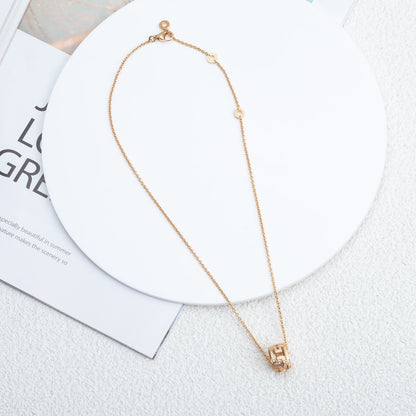 [⭐Spark]PARENTESI NECKLACE PINK GOLD DIAMOND
