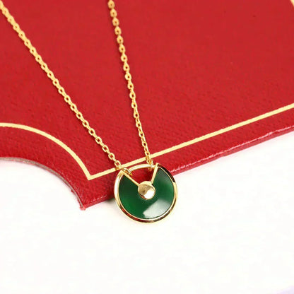 [⭐Spark]AMULETTE GOLD MALACHITE NECKLACE