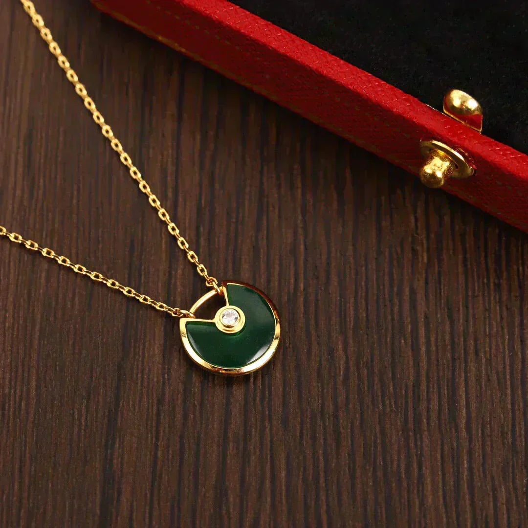 [⭐Spark]AMULETTE GOLD MALACHITE NECKLACE