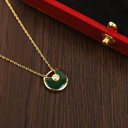 [⭐Spark]AMULETTE GOLD MALACHITE NECKLACE
