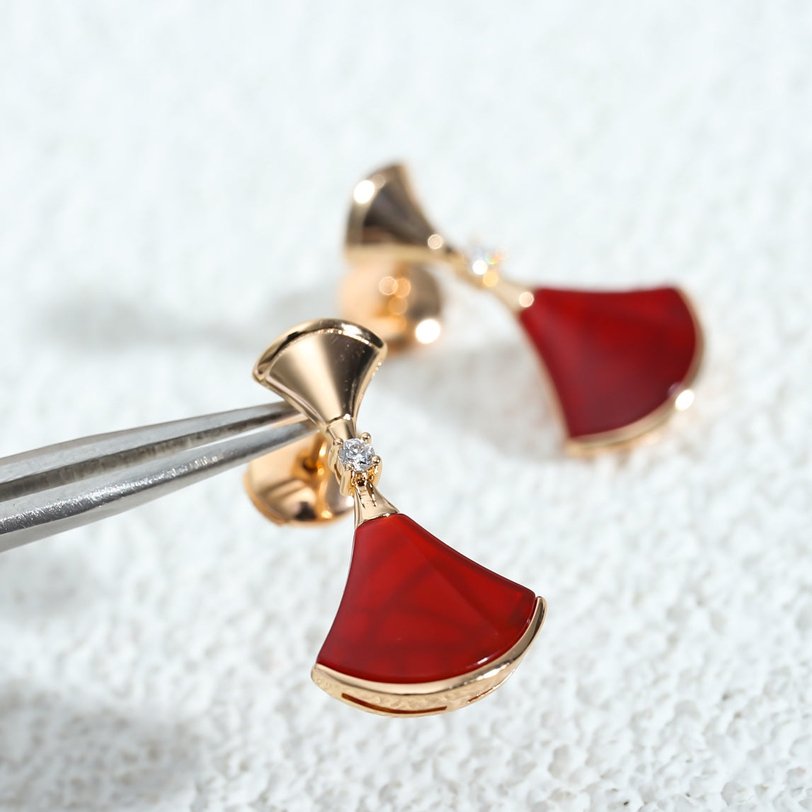 [⭐Spark]DREAM Carnelian PINK GOLD EARRINGS