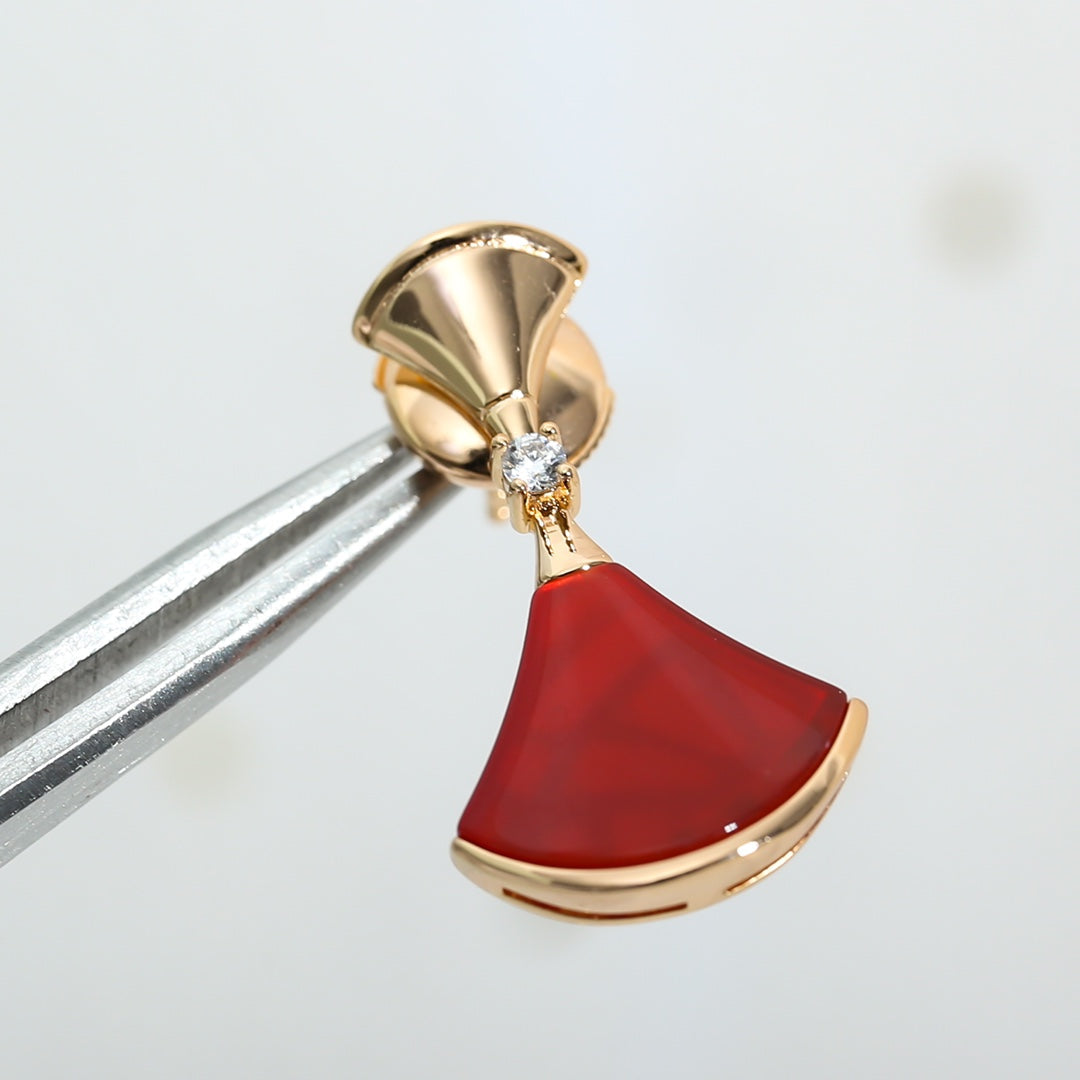 [⭐Spark]DREAM Carnelian PINK GOLD EARRINGS