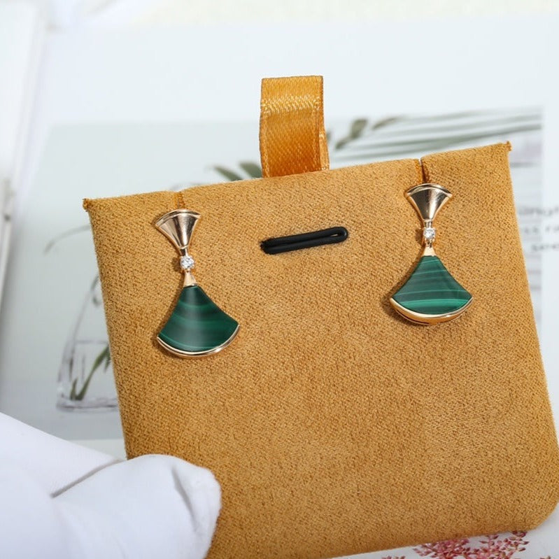 [⭐Spark]DREAM MALACHITE PINK GOLD EARRINGS