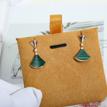 [⭐Spark]DREAM MALACHITE PINK GOLD EARRINGS