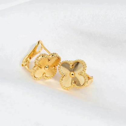 [⭐Spark]CLOVER MEDIUM 1 MOTIFS LASER EARRINGS