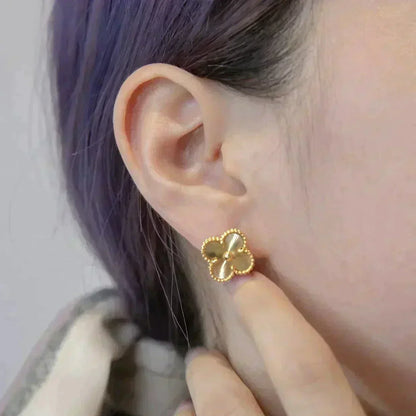 [⭐Spark]CLOVER MEDIUM 1 MOTIFS LASER EARRINGS