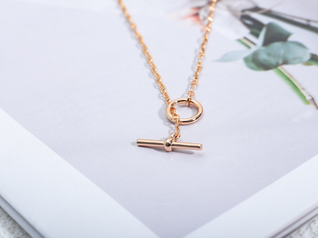 [⭐Spark]ECHAPPEE NECKLACE PINK GOLD