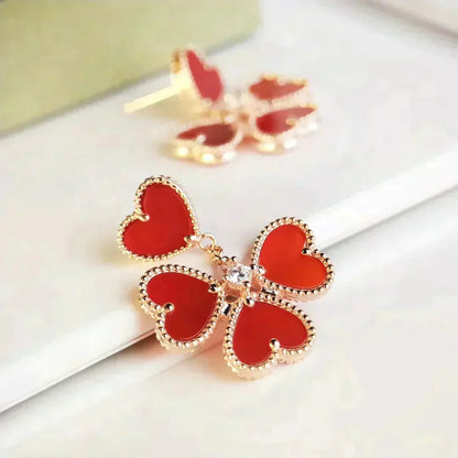 [⭐Spark]SWEET CLOVER CARNELIAN EARRINGS
