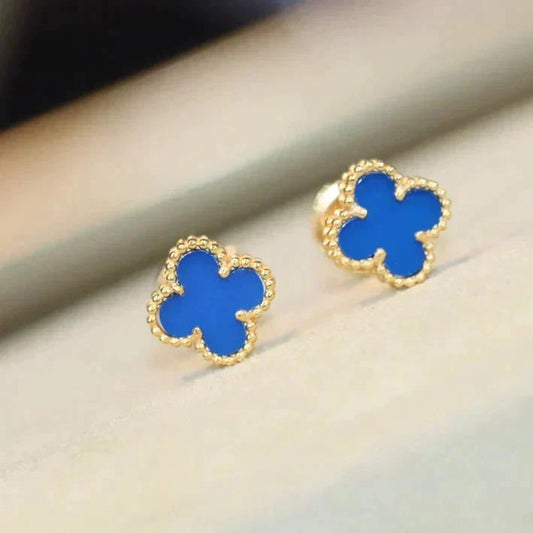 [⭐Spark]CLOVER MINI 9.5MM TURQUOISE EARRINGS