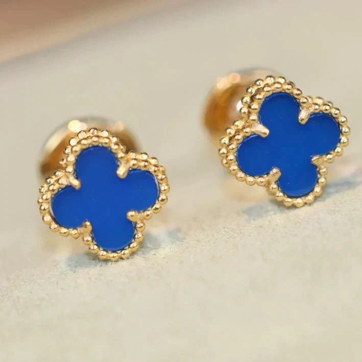 [⭐Spark]CLOVER MINI 9.5MM TURQUOISE EARRINGS