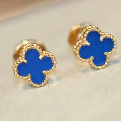 [⭐Spark]CLOVER MINI 9.5MM TURQUOISE EARRINGS