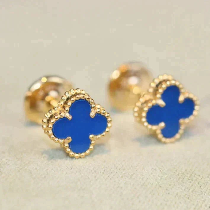 [⭐Spark]CLOVER MINI 9.5MM TURQUOISE EARRINGS