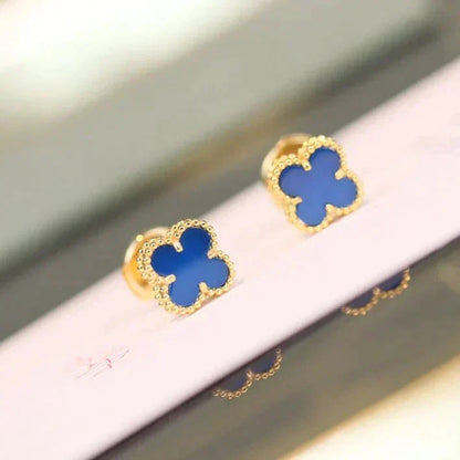 [⭐Spark]CLOVER MINI 9.5MM TURQUOISE EARRINGS