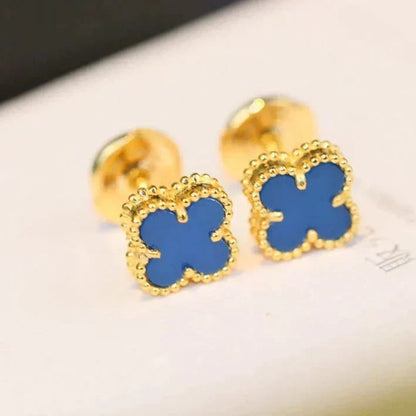 [⭐Spark]CLOVER MINI 9.5MM TURQUOISE EARRINGS
