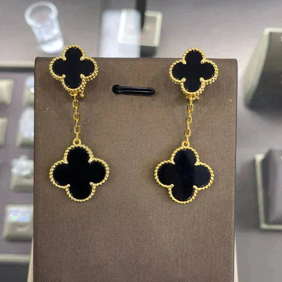[⭐Spark]CLOVER 2 MOTIFS  EARRINGS (MULTIPLE CHOICESC