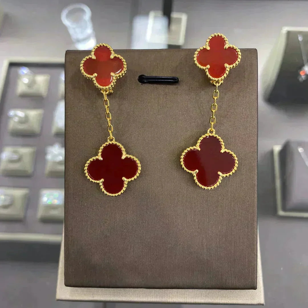 [⭐Spark]CLOVER 2 MOTIFS  EARRINGS (MULTIPLE CHOICESC