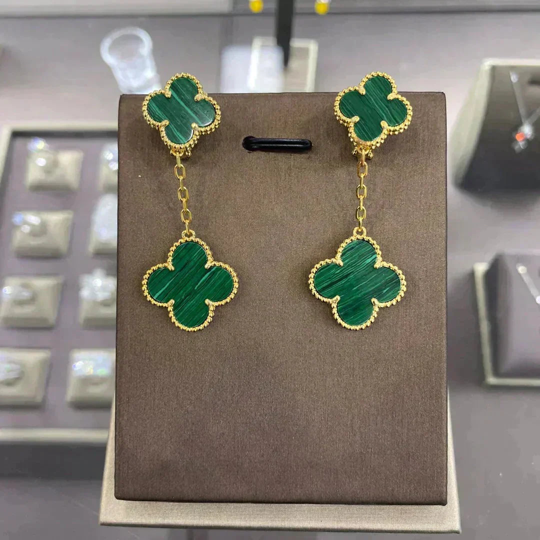 [⭐Spark]CLOVER 2 MOTIFS  EARRINGS (MULTIPLE CHOICESC