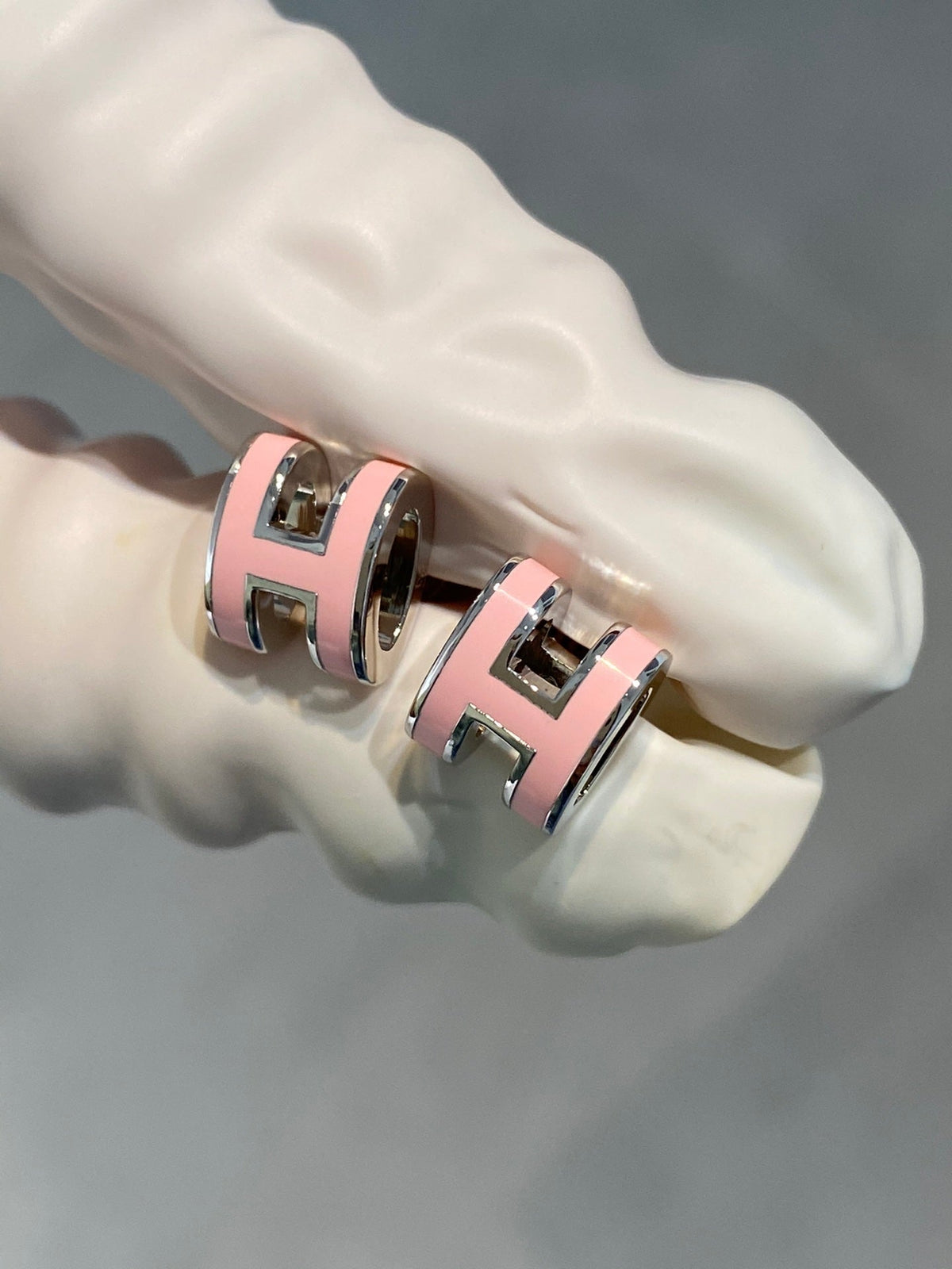 [⭐Spark]MINI POP H SILVER EARRINGS PINK