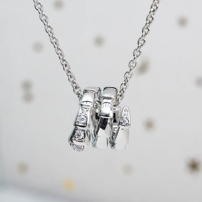 [⭐Spark]SERPENTI SILVER NECKLACE DIAMOND