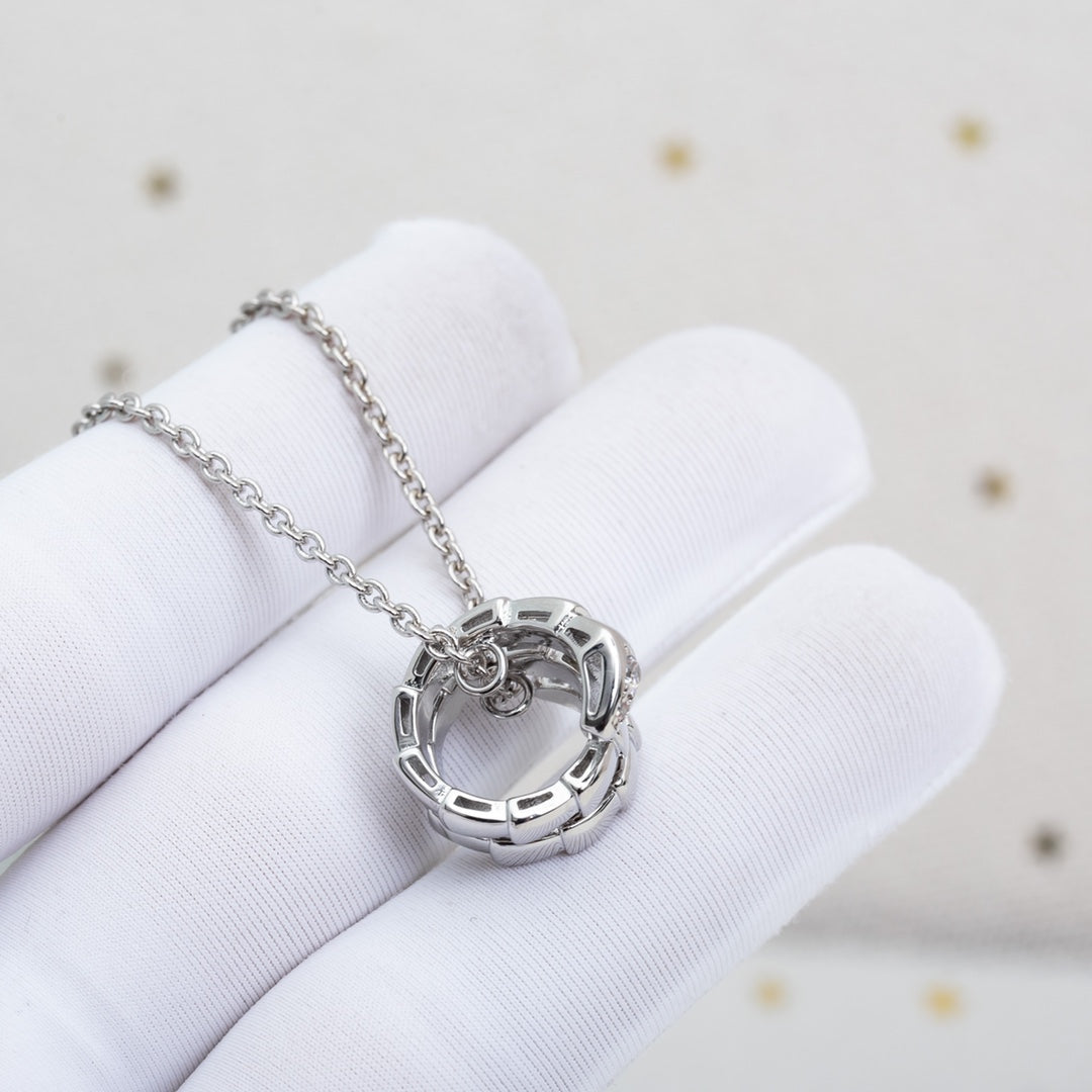 [⭐Spark]SERPENTI SILVER NECKLACE DIAMOND