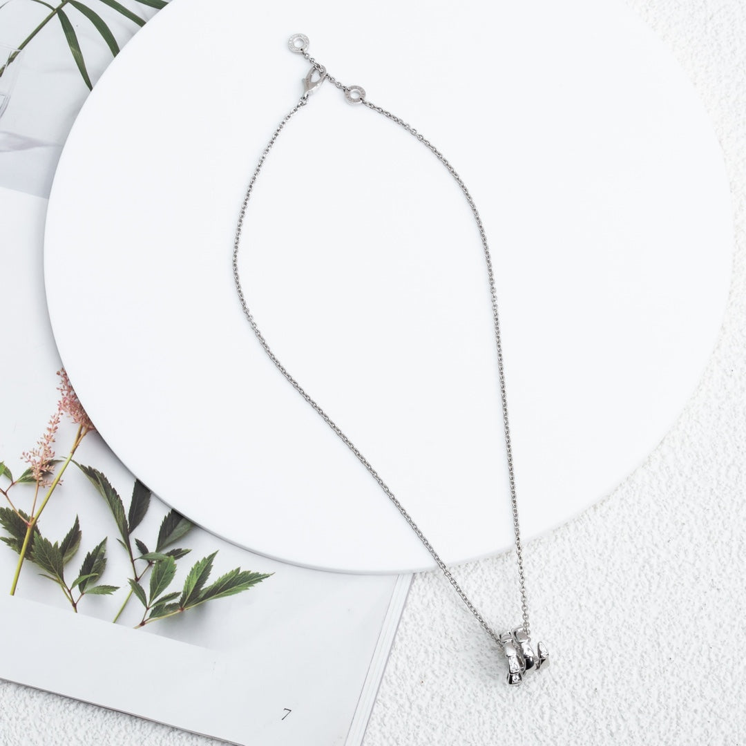 [⭐Spark]SERPENTI SILVER NECKLACE DIAMOND
