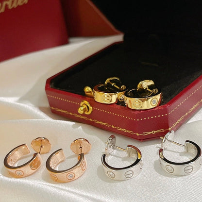 [⭐Spark]LOVE EARRINGS 5.7MM 2 DIAMONDS