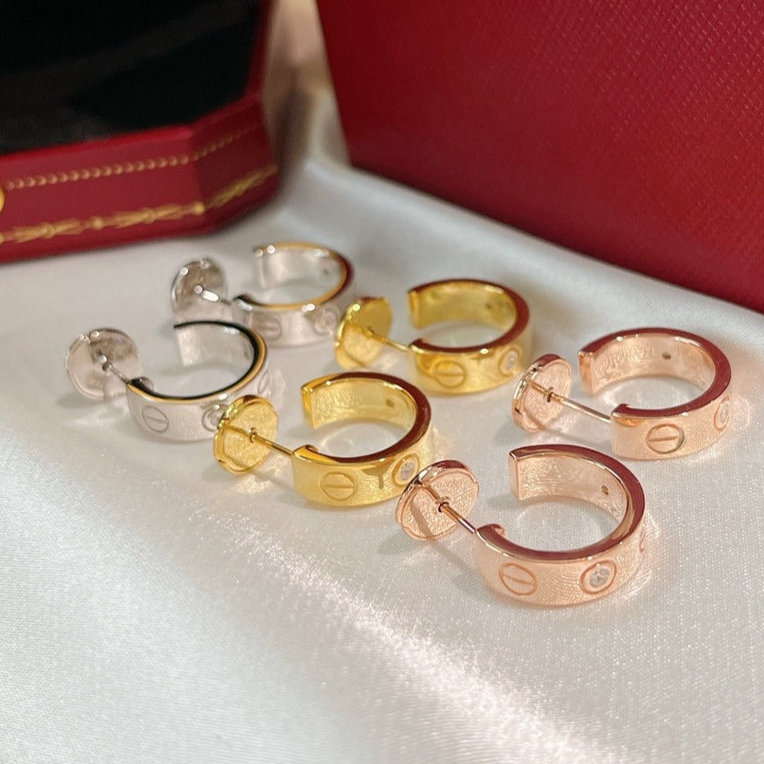 [⭐Spark]LOVE EARRINGS 5.7MM 2 DIAMONDS