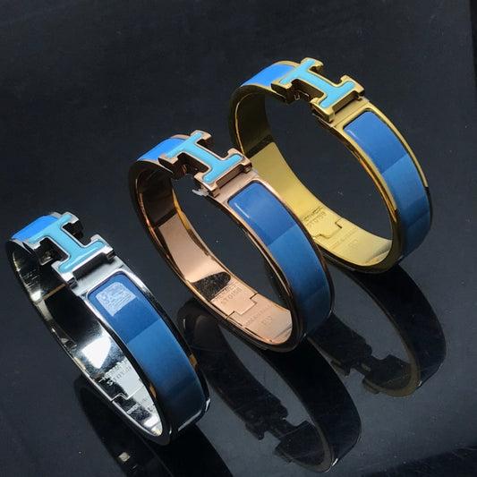 [⭐Spark]H BRACELET BLUE RAINBOW CERAMIC