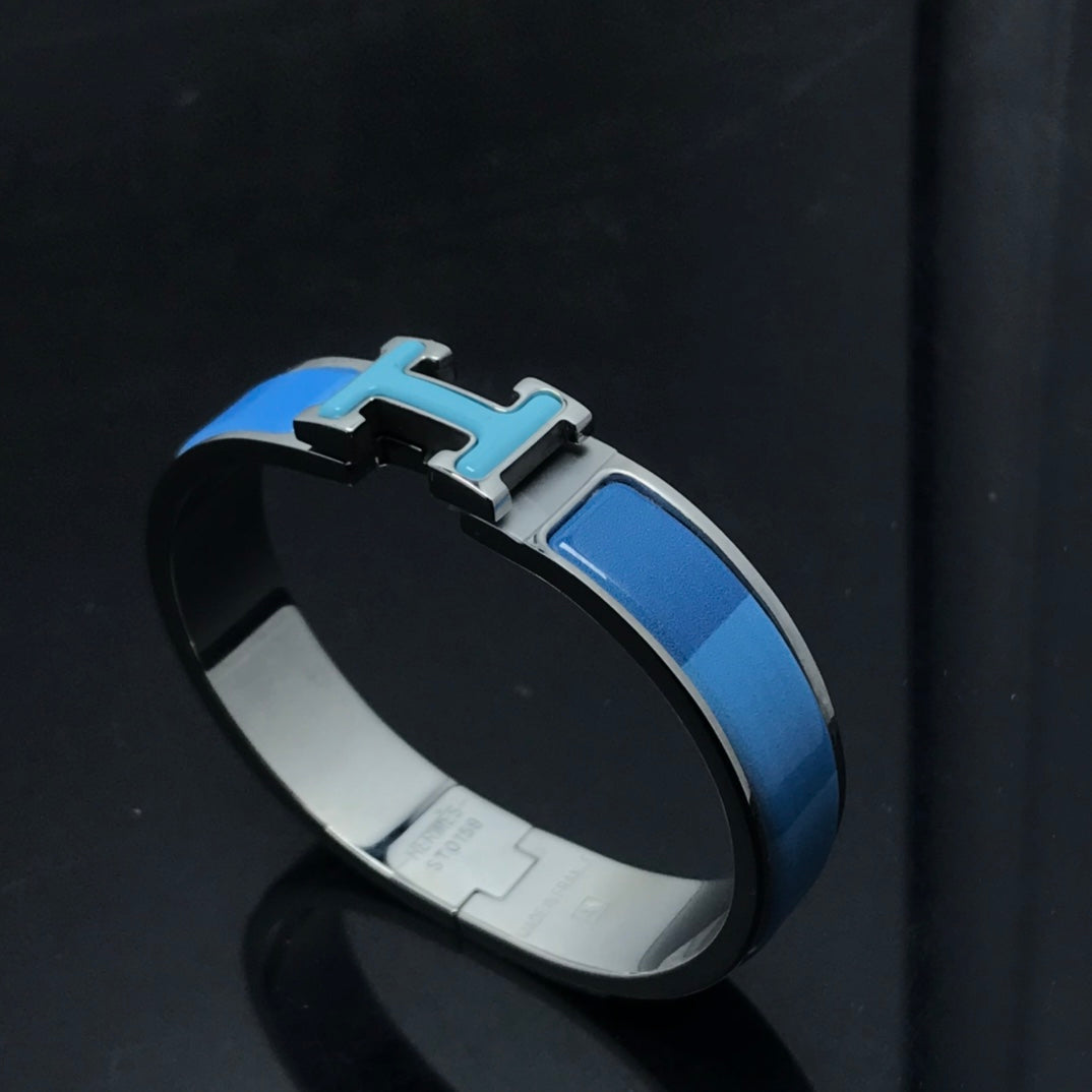 [⭐Spark]H BRACELET BLUE RAINBOW CERAMIC