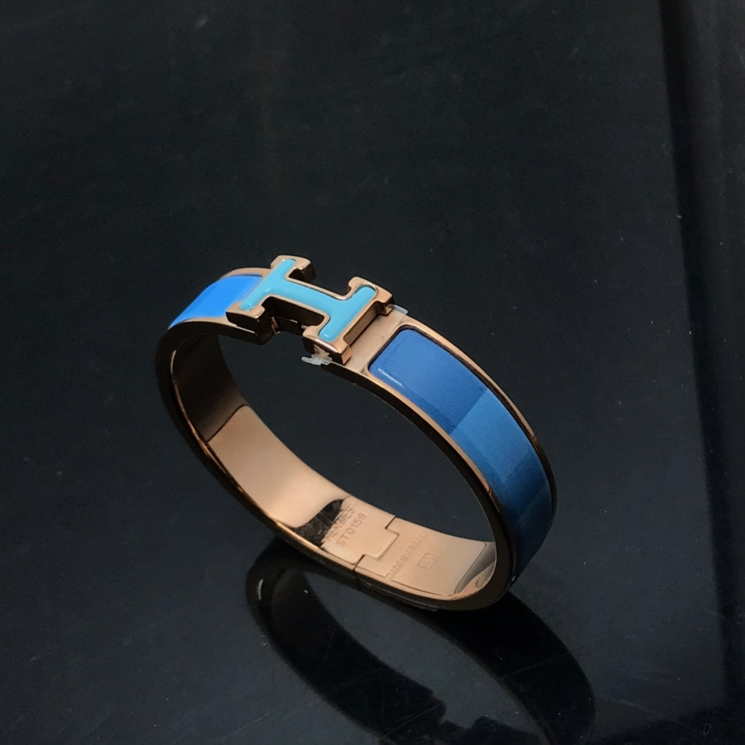 [⭐Spark]H BRACELET BLUE RAINBOW CERAMIC