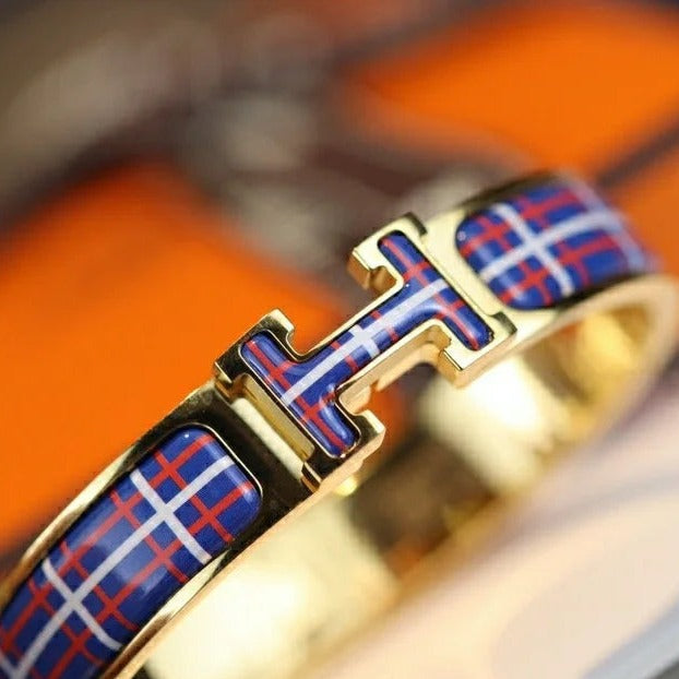 [⭐Spark]H TARTAN BRACELET 12MM
