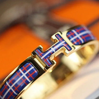 [⭐Spark]H TARTAN BRACELET 12MM