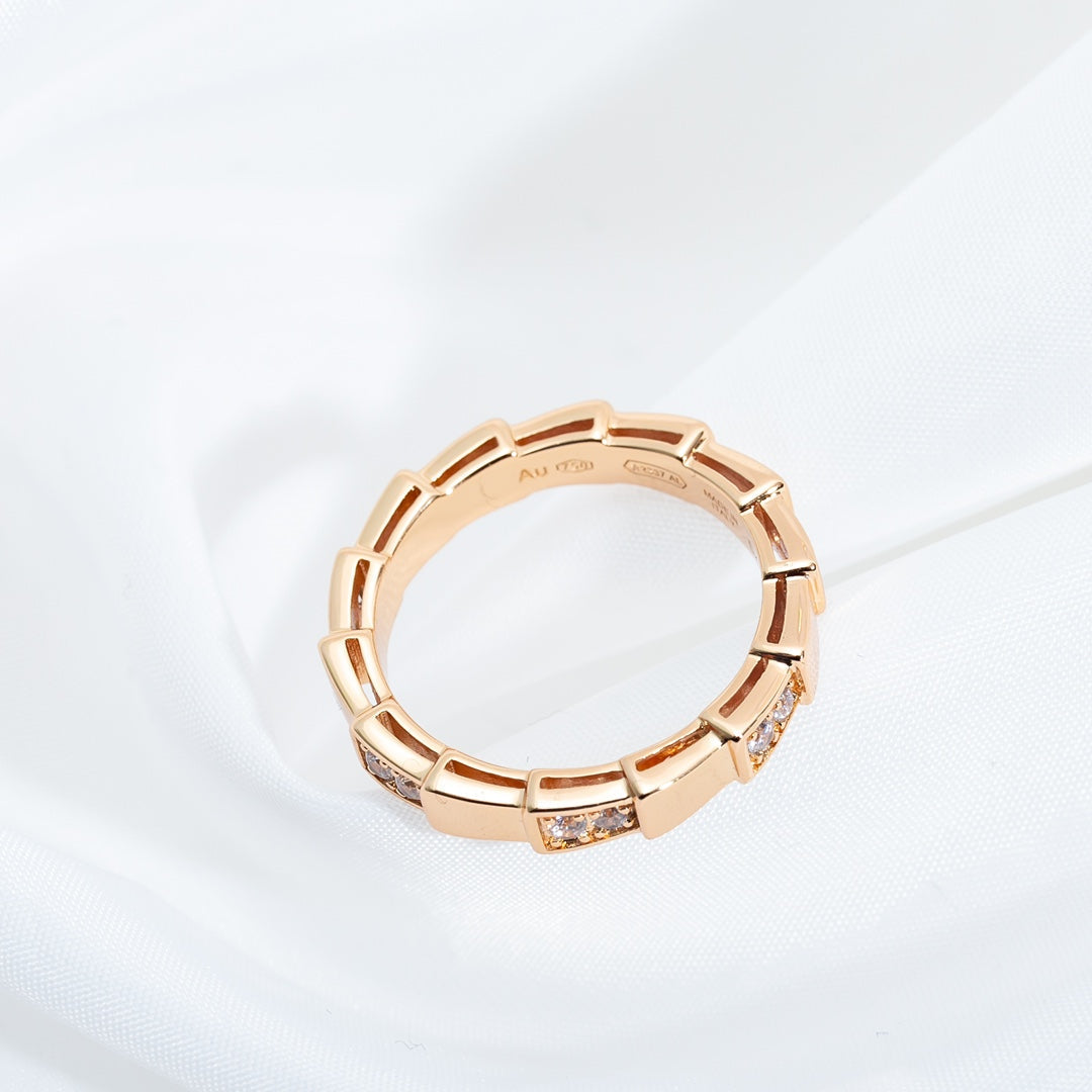 [⭐Spark]SERPENTI RING PINK GOLD  3MM