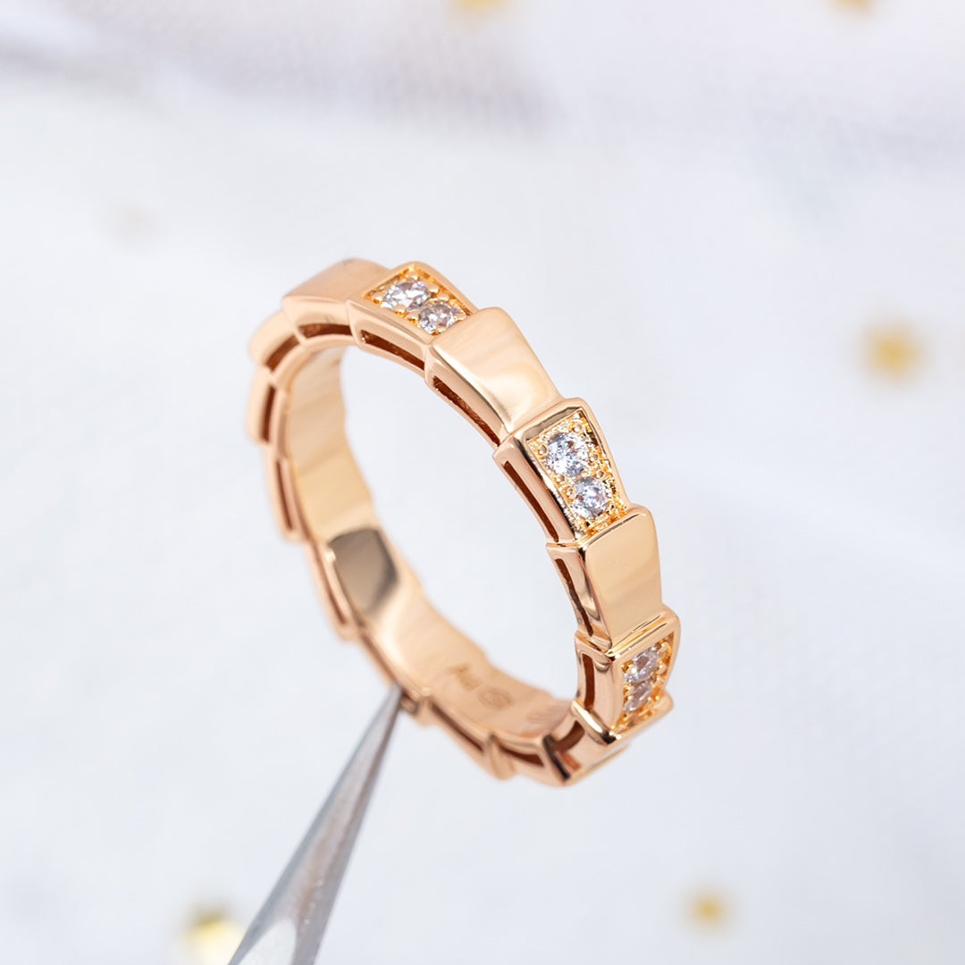[⭐Spark]SERPENTI RING PINK GOLD  3MM