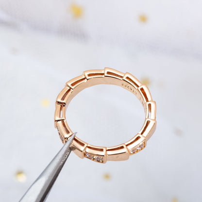 [⭐Spark]SERPENTI RING PINK GOLD  3MM