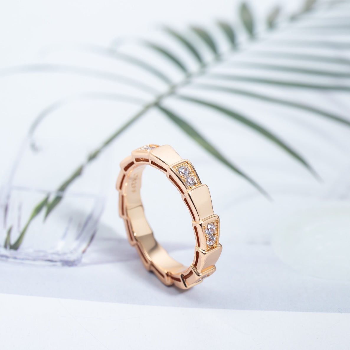[⭐Spark]SERPENTI RING PINK GOLD  3MM