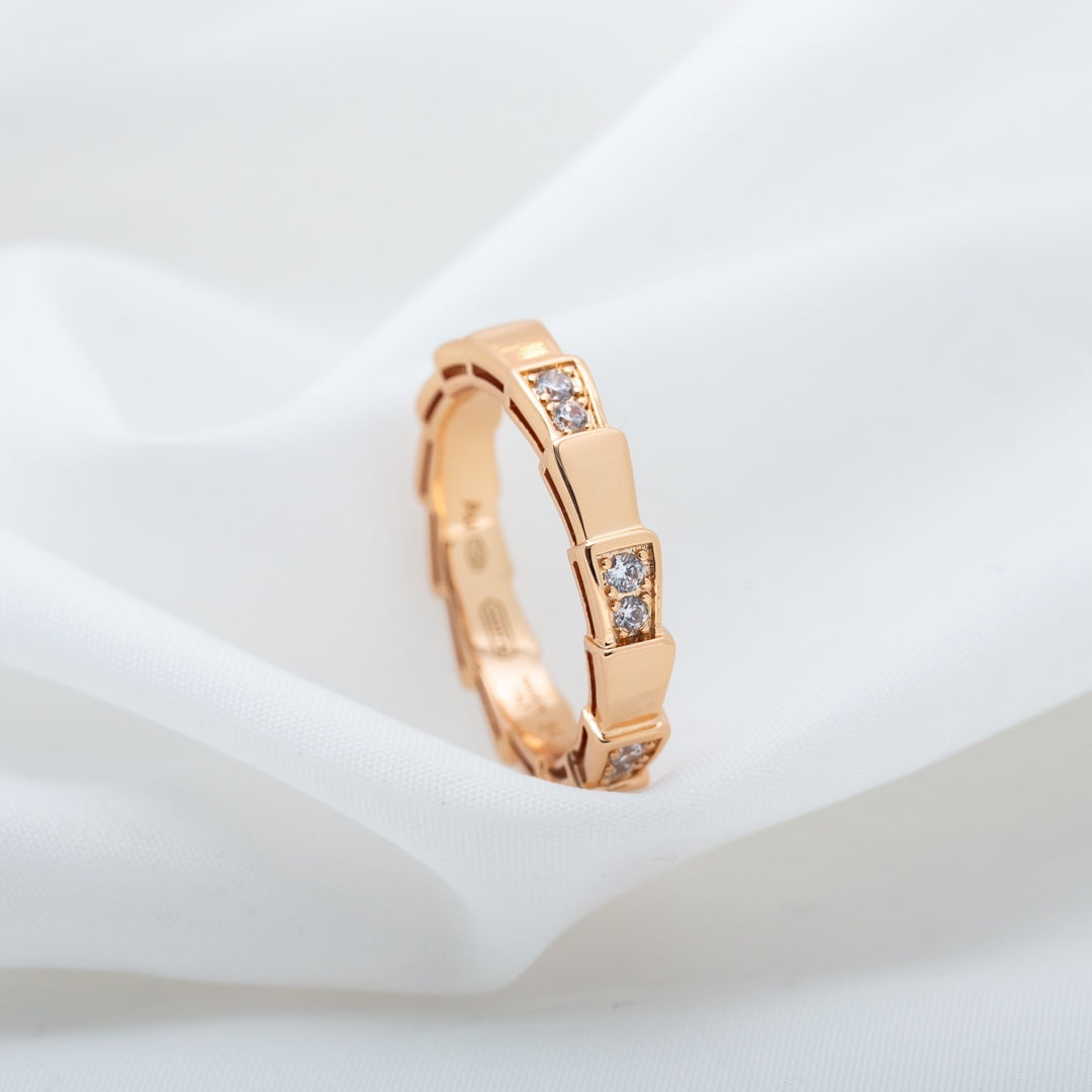 [⭐Spark]SERPENTI RING PINK GOLD  3MM