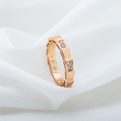 [⭐Spark]SERPENTI RING PINK GOLD  3MM