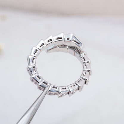 [⭐Spark]SERPENTI RING SILVER DIAMOND PAVED 4MM