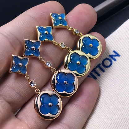 [⭐Spark]STAR AND SUN AGATE DIAMOND EARRINGS