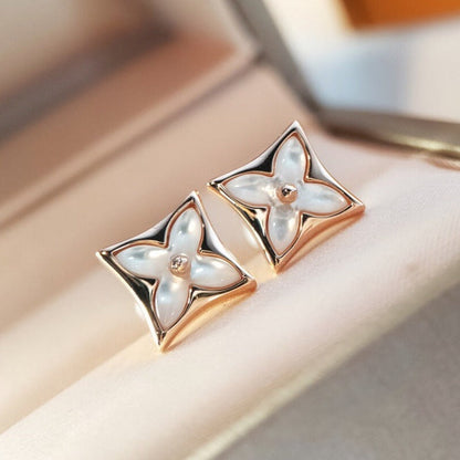 [⭐Spark]STAR MOP PINK GOLD EARRINGS