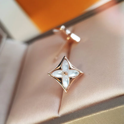 [⭐Spark]STAR MOP PINK GOLD EARRINGS