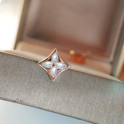 [⭐Spark]STAR MOP PINK GOLD EARRINGS