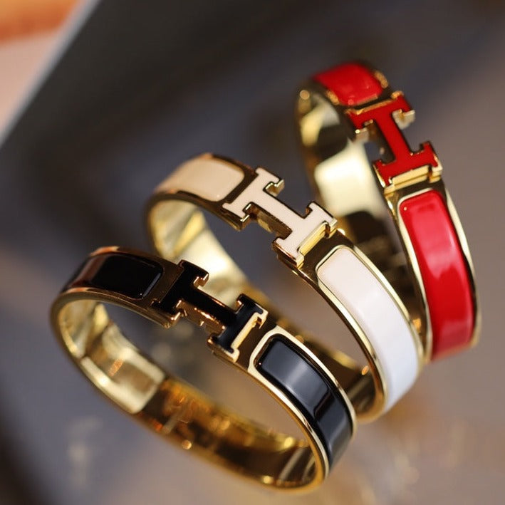 [⭐Spark]H BRACELET 12MM GOLD