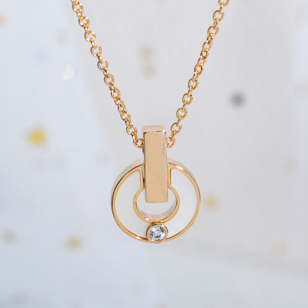 [⭐Spark]GARI NECKLACE PINK GOLD MOP