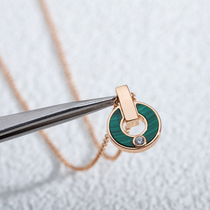 [⭐Spark]GARI NECKLACE PINK GOLD MALACHITE