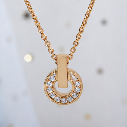 [⭐Spark]GARI NECKLACE PINK GOLD DIAMOND