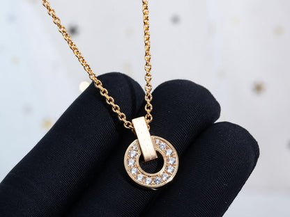 [⭐Spark]GARI NECKLACE PINK GOLD DIAMOND
