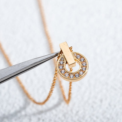 [⭐Spark]GARI NECKLACE PINK GOLD DIAMOND
